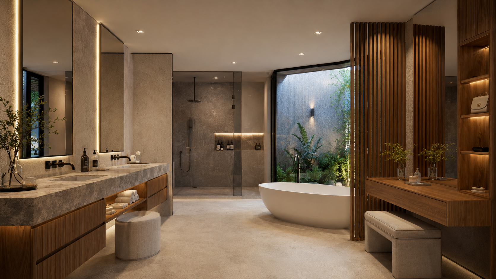 Bungalow bathroom interior