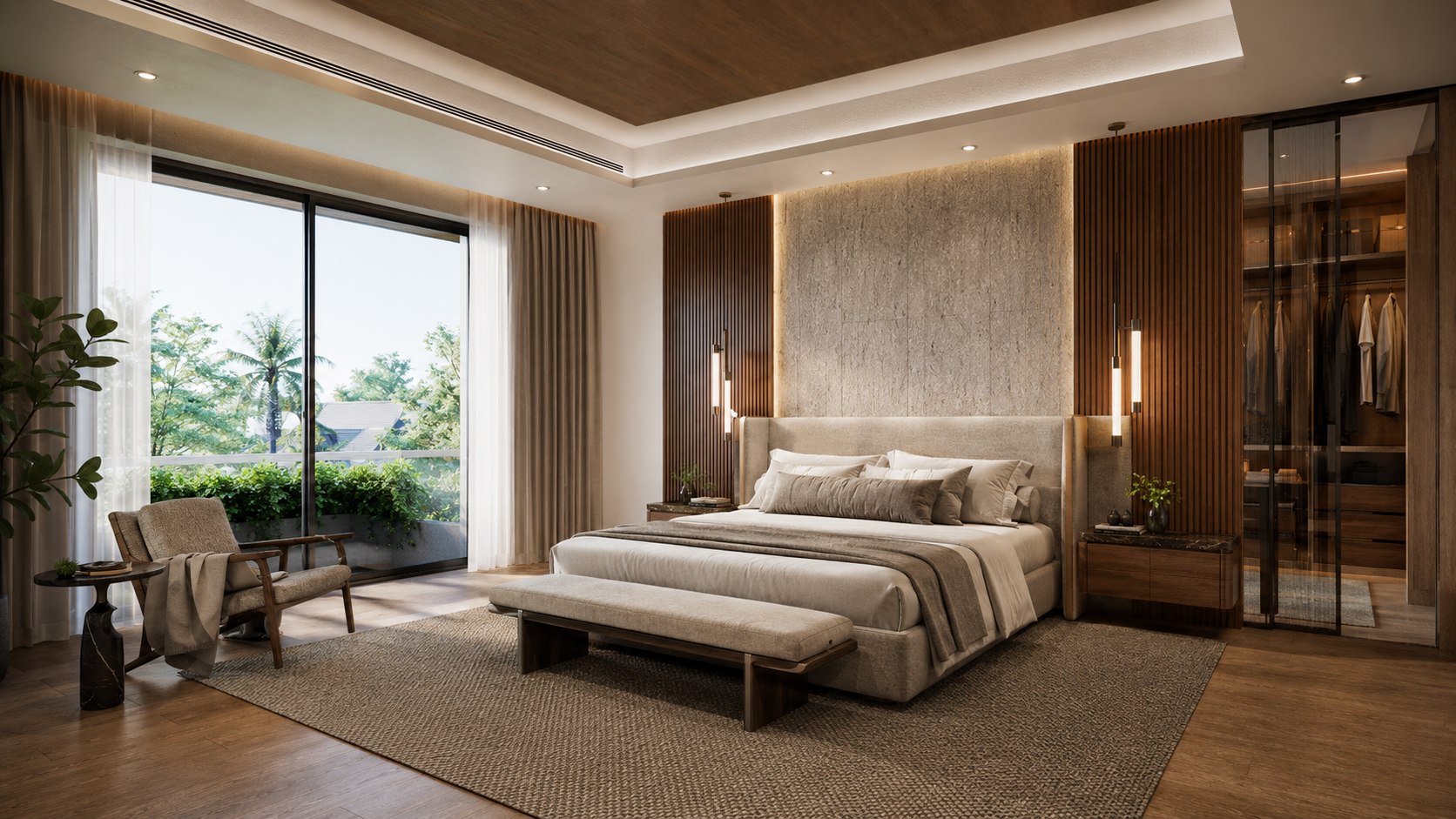 Bungalow master bedroom interior