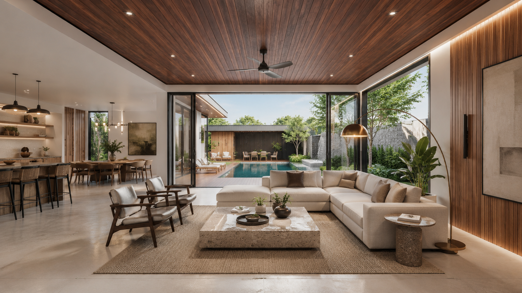 Bungalow open living interior
