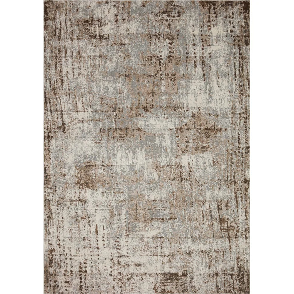 PRG-1 Modern Contemporary Abstract Mixed Nylon Polypropylene Brown Printed Machine-made Rug - Image 2
