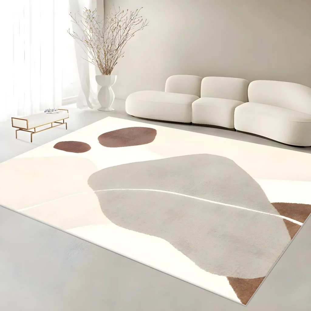 PRG-11 Modern Color Block Mixed Nylon Polypropylene Multi-color Printed Machine-made Rug