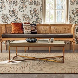 PRG-15 Minimalist Abstract Mixed Nylon Polypropylene Beige Printed Machine-made Rug