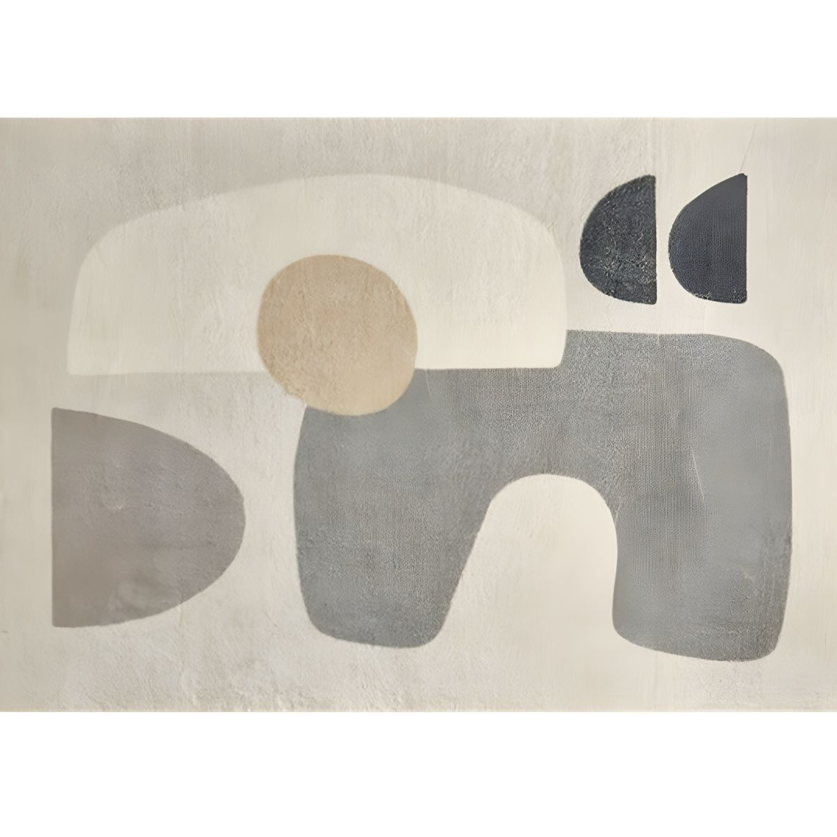 PRG-19 Modern Abstract Mixed Nylon Polypropylene Multi-color Printed Machine-made Rug - Image 2