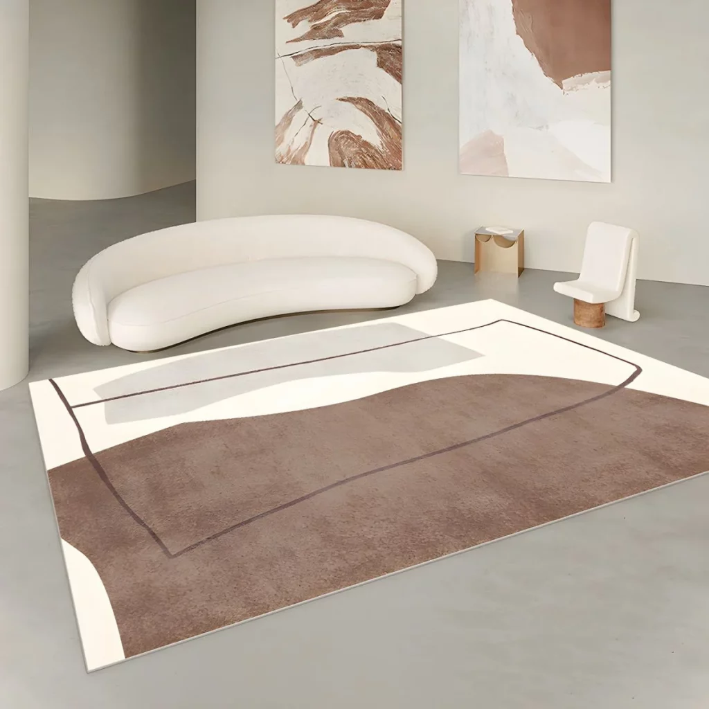 PRG-27 Modern Color Block Mixed Nylon Polypropylene Multi-color Printed Machine-made Rug