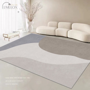 PRG-33 Modern Abstract Mixed Nylon Polypropylene Multi-color Printed Machine-made Rug