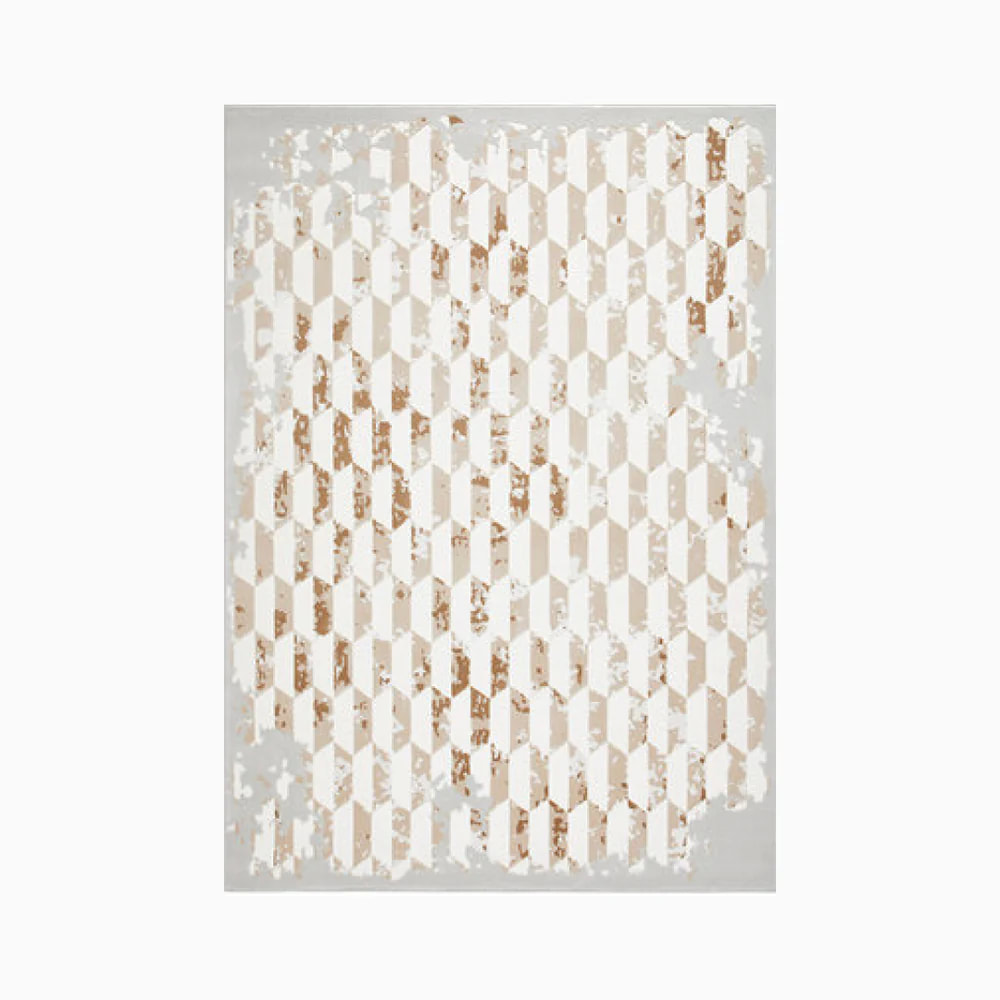 PRG-43 Contemporary Geometric Mixed Nylon Polypropylene Multi-color Printed Machine-made Rug - Image 6