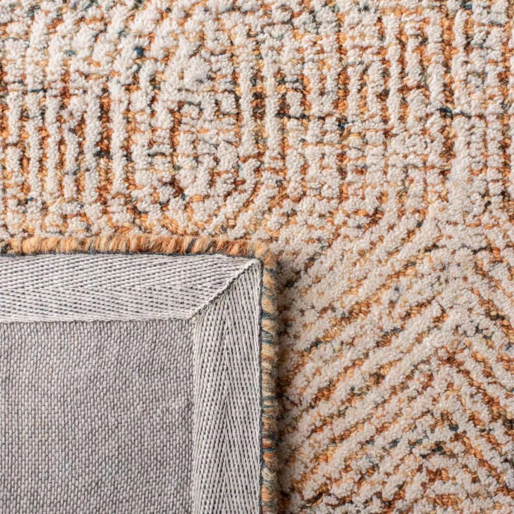 RG-1 Bohemian Abstract Jute & Wool Ivory Handtufted Handmade Rug - Image 4