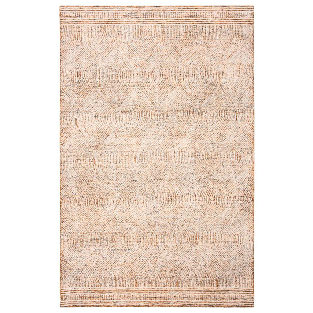 RG-1 Bohemian Abstract Jute & Wool Ivory Handtufted Handmade Rug - Image 6