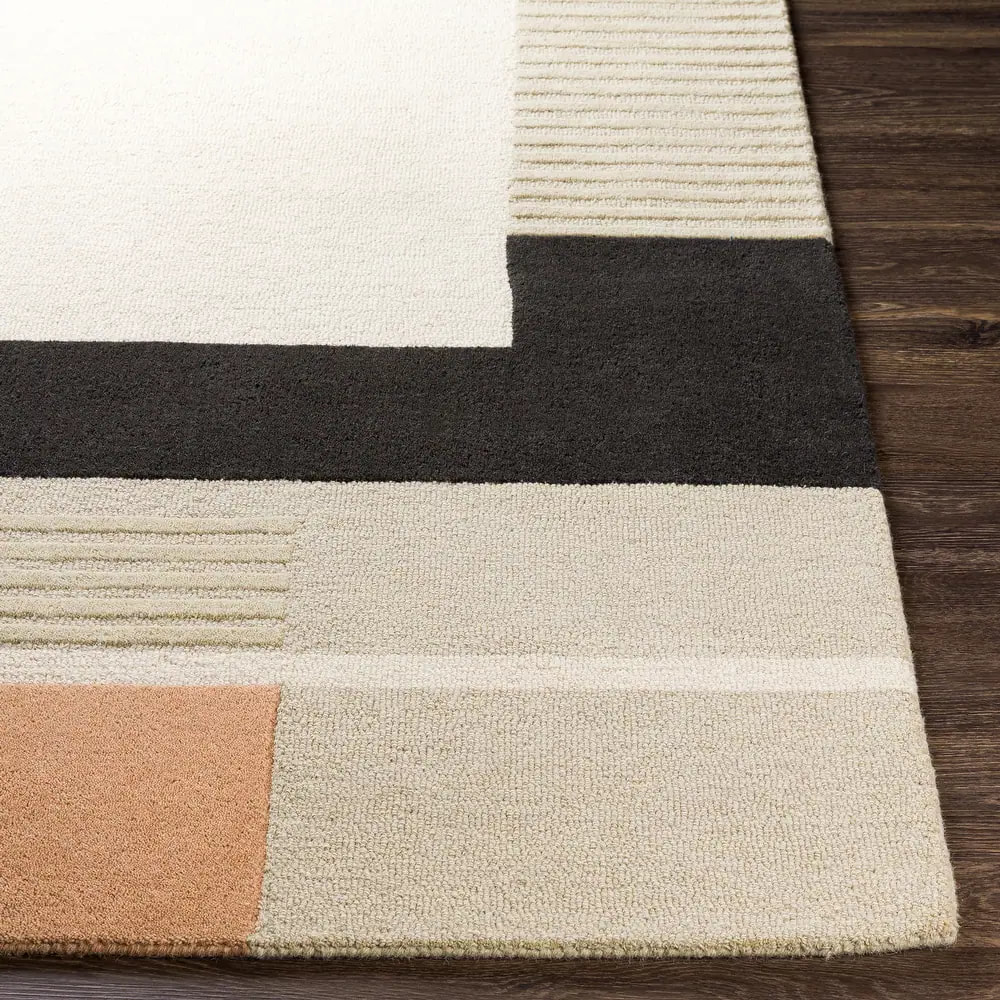 RG-10 Modern Contemporary Geometric Wool Multi-color Handtufted Handmade Rug - Image 2