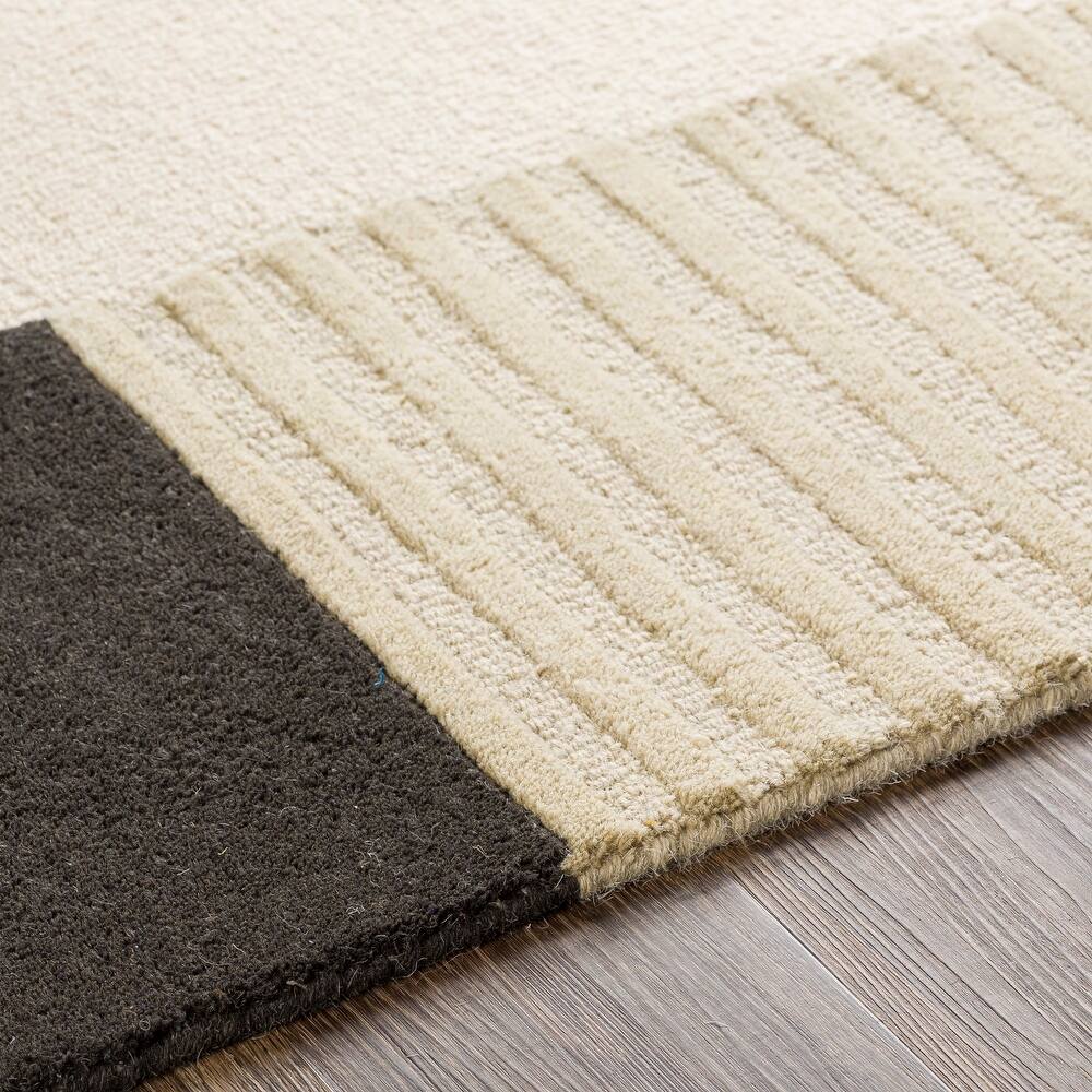 RG-10 Modern Contemporary Geometric Wool Multi-color Handtufted Handmade Rug - Image 4