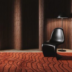 RG-101 Modern Abstract Wool Red Handtufted Handmade Rug