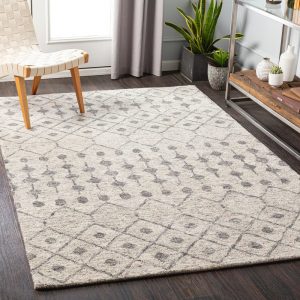 RG-12 Casual Tribal Wool Gray Handtufted Handmade Rug