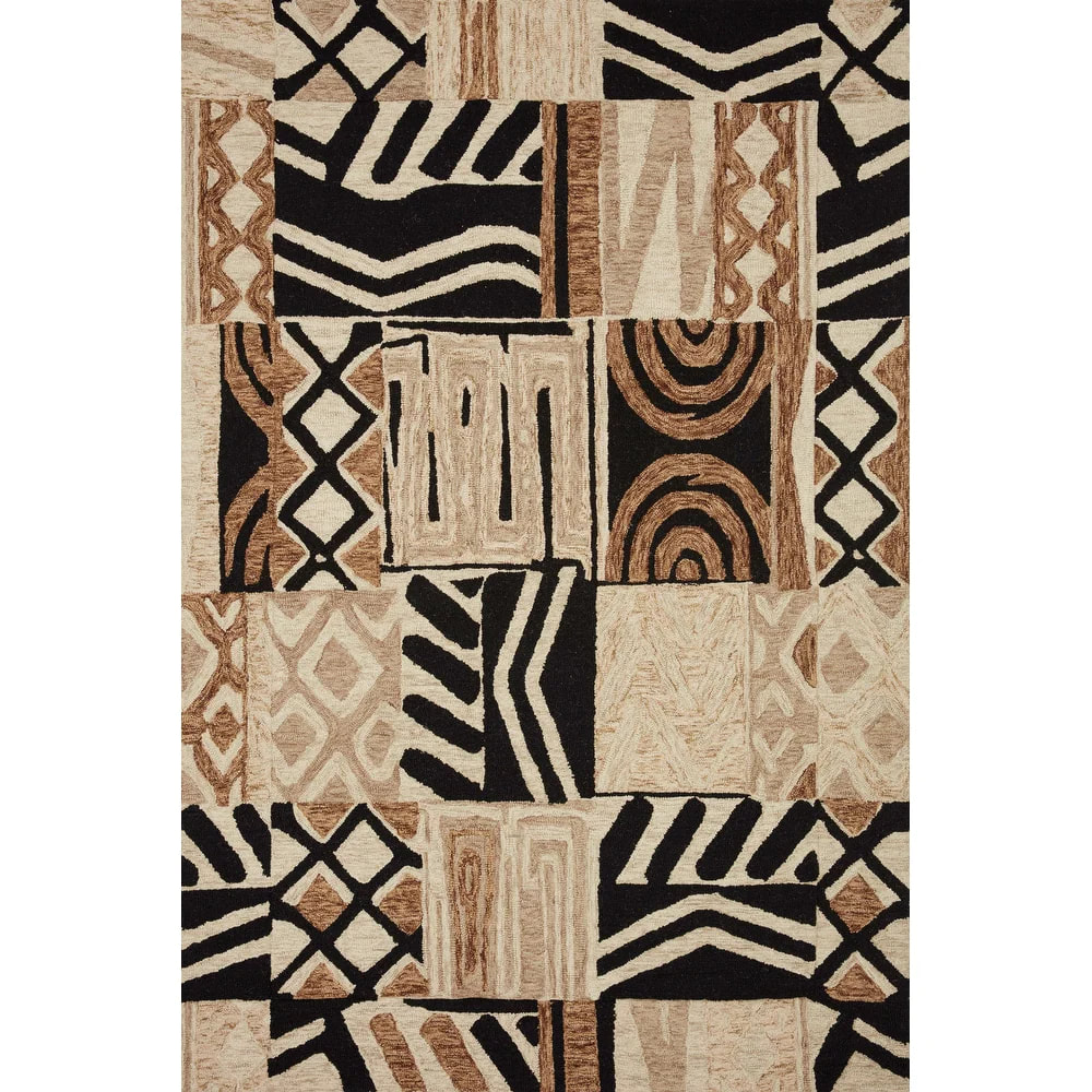 RG-15 Bohemian Tribal Wool Multi-color Handtufted Handmade Rug