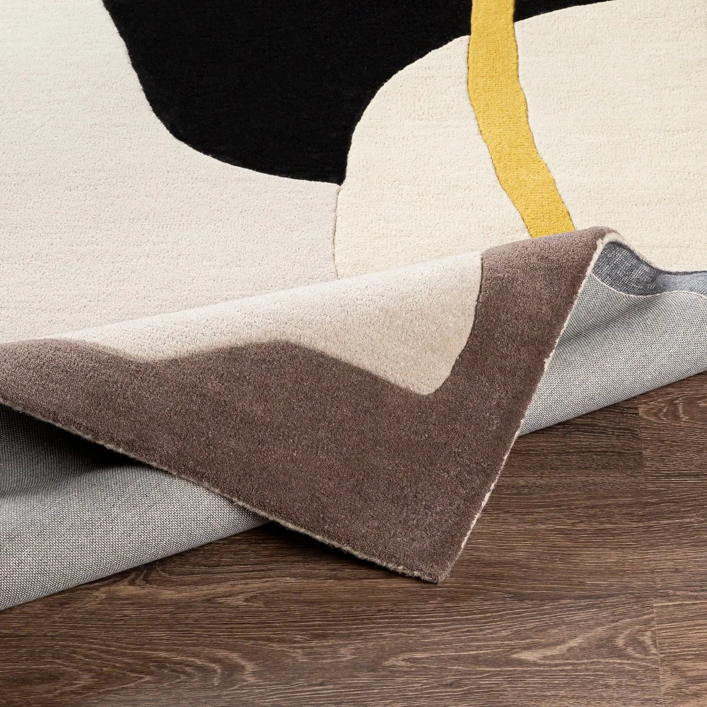 RG-16 Mid-Century Modern Abstract Wool Multi-color Handtufted Handmade Rug - Image 2