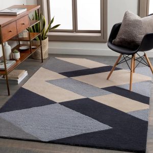 RG-22 Scandinavian Geometric Wool Multi-color Handtufted Handmade Rug