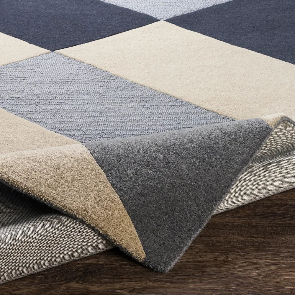 RG-22 Scandinavian Geometric Wool Multi-color Handtufted Handmade Rug - Image 2