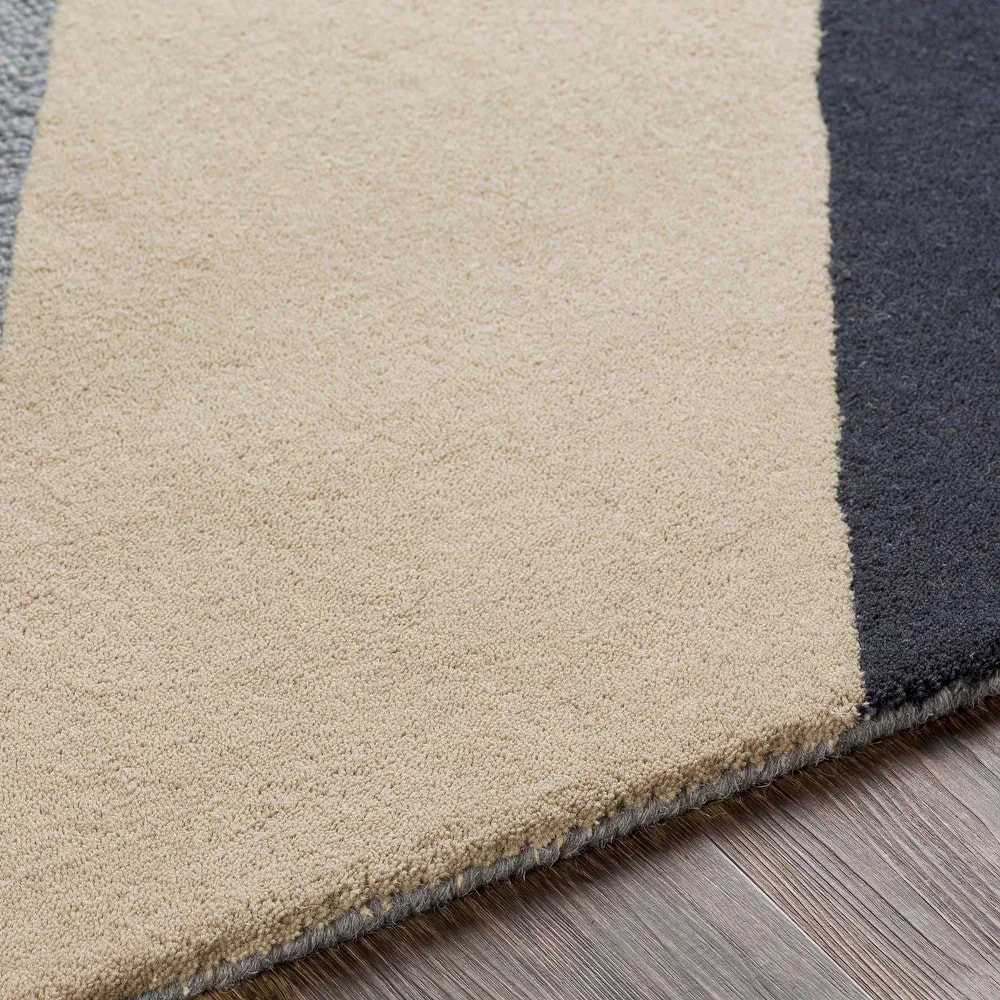 RG-22 Scandinavian Geometric Wool Multi-color Handtufted Handmade Rug - Image 4