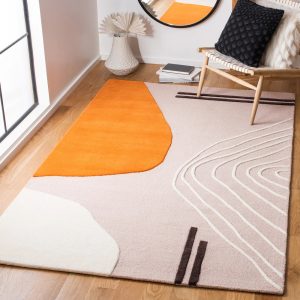 RG-26 Modern Contemporary Abstract Wool Multi-color Handtufted Handmade Rug