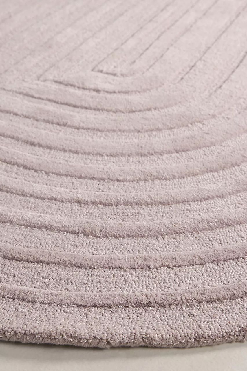 RG-36 Modern Abstract Wool & Viscose Beige Handtufted Handmade Rug - Image 2