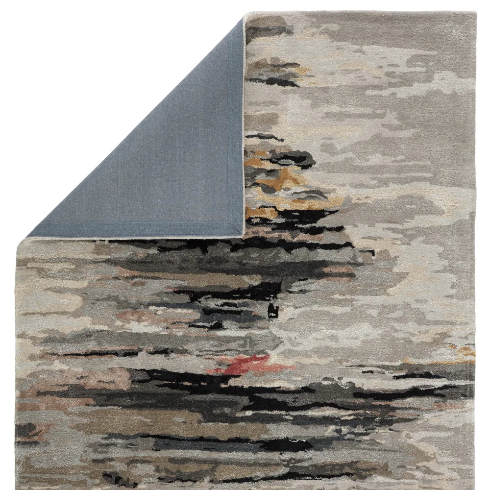 RG-4 Modern Contemporary Abstract Wool & Viscose Multi-color Handtufted Handmade Rug - Image 2