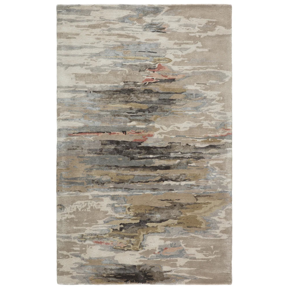 RG-4 Modern Contemporary Abstract Wool & Viscose Multi-color Handtufted Handmade Rug - Image 3