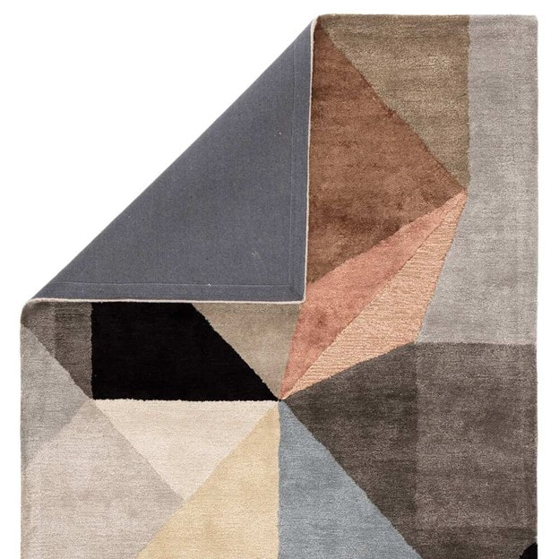 RG-47 Mid-Century Modern Geometric Viscose Multi-color Handtufted Handmade Rug - Image 2