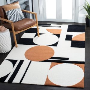 RG-49 Modern Contemporary Abstract Wool Multi-color Handtufted Handmade Rug