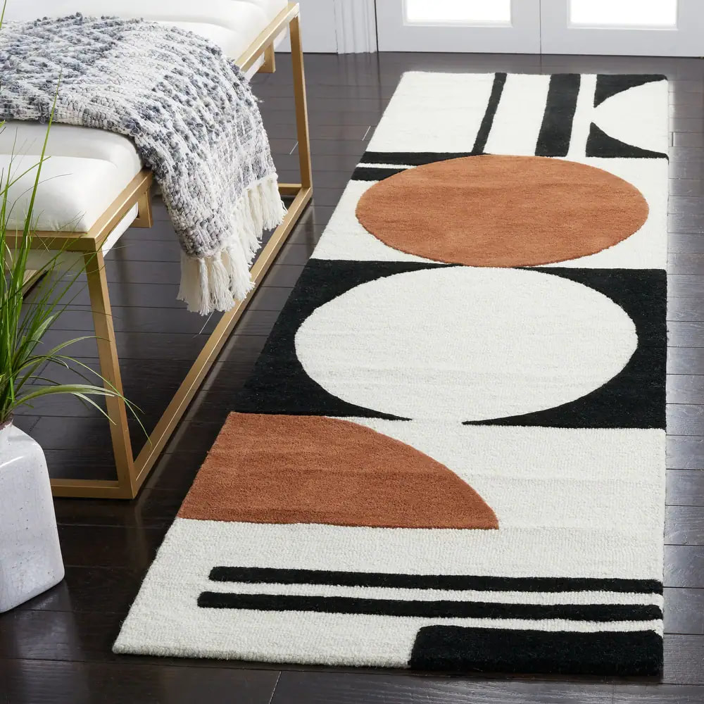 RG-49 Modern Contemporary Abstract Wool Multi-color Handtufted Handmade Rug - Image 4