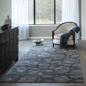RG-5 Modern Contemporary Geometric Wool & Viscose Gray Handtufted Handmade Rug