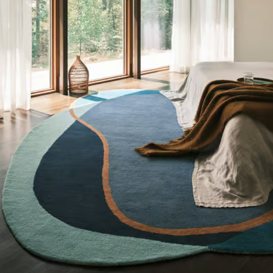 RG-51 Modern Contemporary Abstract Wool Multi-color Handtufted Handmade Rug