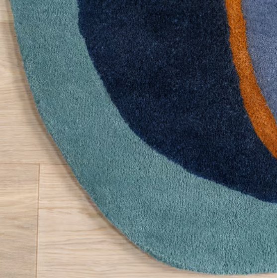 RG-51 Modern Contemporary Abstract Wool Multi-color Handtufted Handmade Rug - Image 2