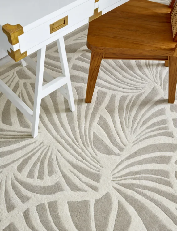 RG-57 Modern Contemporary Abstract Wool Ivory/Gray Handtufted Handmade Rug - Image 2