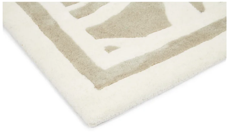 RG-57 Modern Contemporary Abstract Wool Ivory/Gray Handtufted Handmade Rug - Image 3