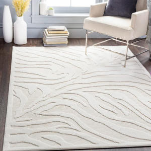 RG-60 Modern Abstract Wool Cream Handtufted Handmade Rug