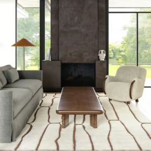RG-61 Modern Abstract Wool Cream Handtufted Handmade Rug