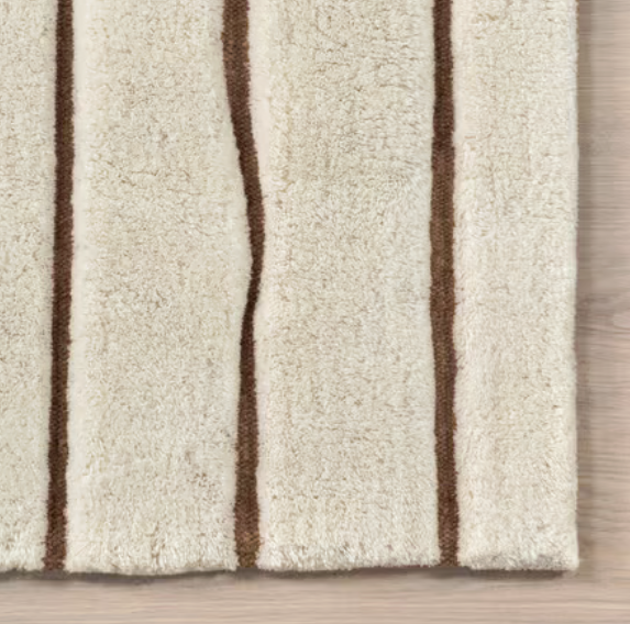 RG-61 Modern Abstract Wool Cream Handtufted Handmade Rug - Image 3