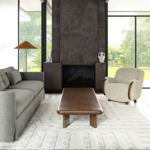 RG-63 Modern Geometric Wool & Viscose Ivory Handtufted Handmade Rug