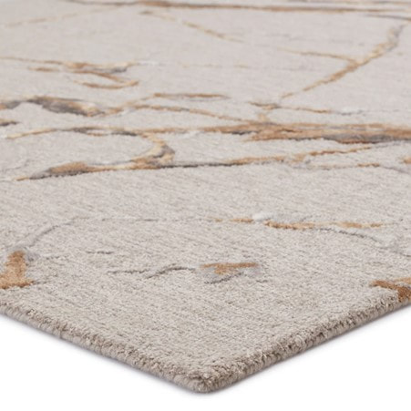 RG-68 Modern Contemporary Abstract Wool & Viscose Gray Handtufted Handmade Rug - Image 2