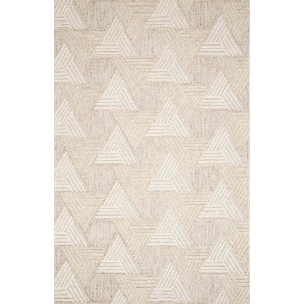 RG-72 Modern Contemporary Geometric Wool Ivory Handtufted Handmade Rug - Image 3