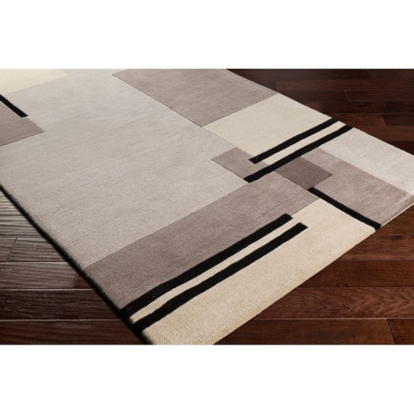 RG-73 Mid-Century Modern Abstract Wool Multi-color Handtufted Handmade Rug