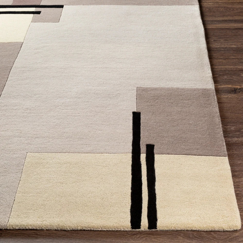 RG-73 Mid-Century Modern Abstract Wool Multi-color Handtufted Handmade Rug - Image 2
