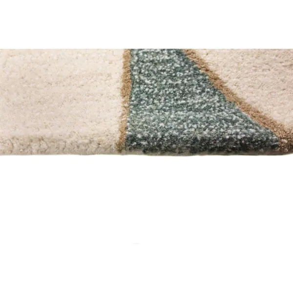 RG-76 Modern Contemporary Abstract Wool Ivory Handtufted Handmade Rug - Image 3