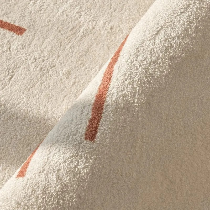 RG-85 Modern Abstract Wool Cream/Pink Handtufted Handmade Rug - Image 2