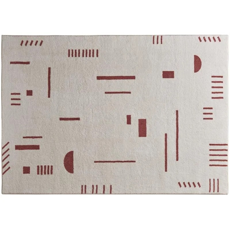 RG-85 Modern Abstract Wool Cream/Pink Handtufted Handmade Rug - Image 4