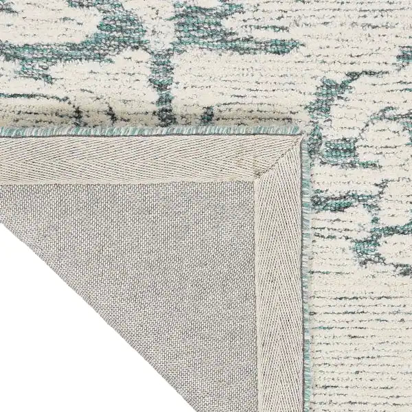 RG-90 Modern Contemporary Abstract Wool Teal Handtufted Handmade Rug - Image 4