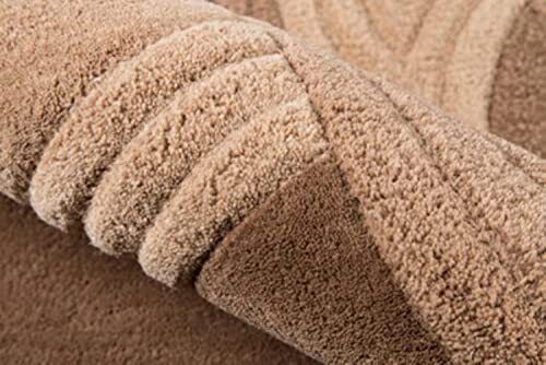 RG-93 Contemporary Floral Wool Brown Handtufted Handmade Rug - Image 2