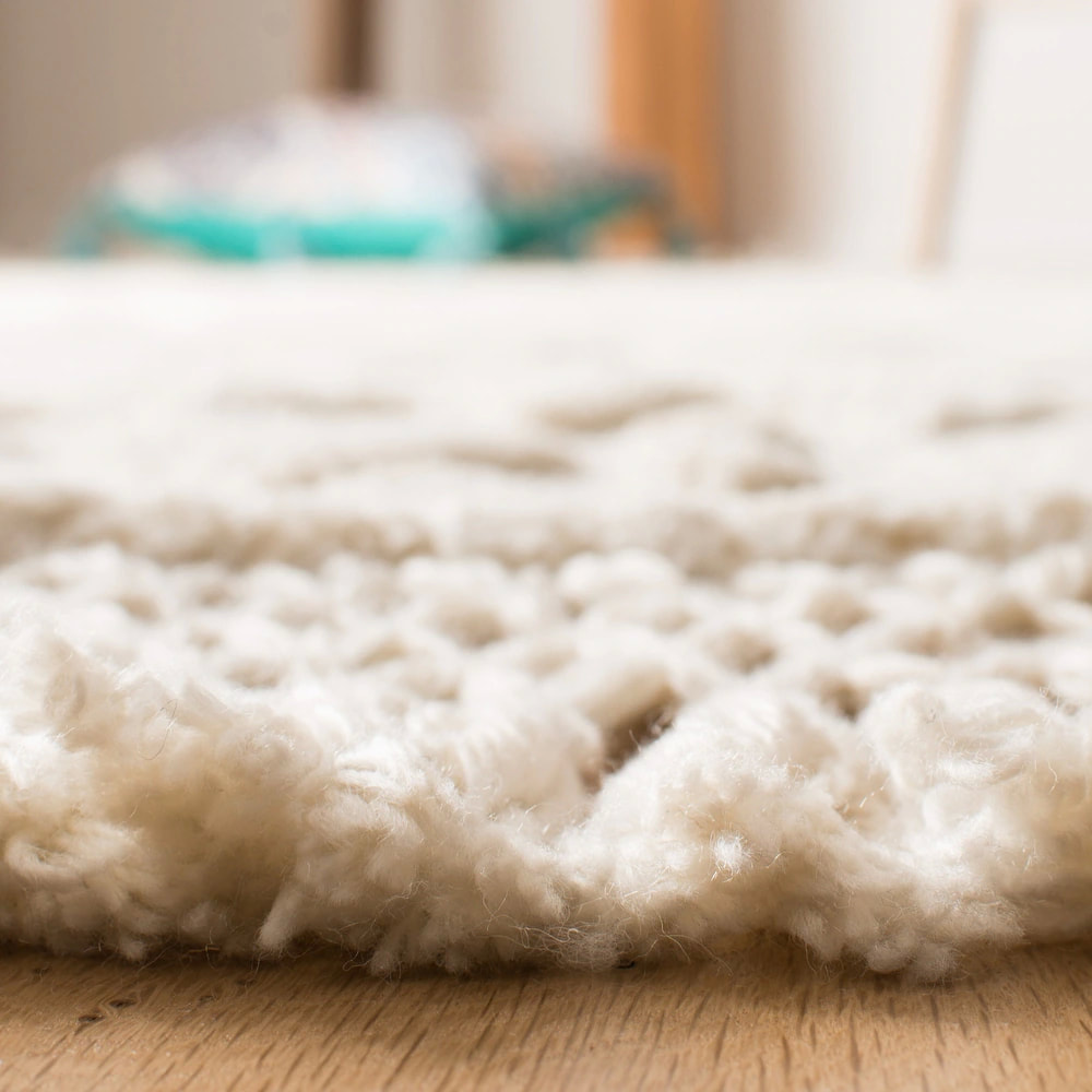 RG-95 Transitional Tribal Wool Ivory Handtufted Handmade Rug - Image 3
