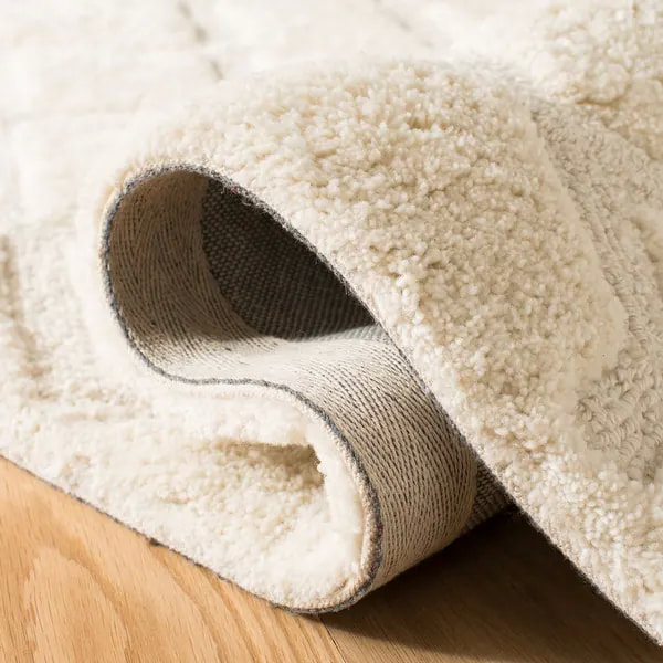 RG-95 Transitional Tribal Wool Ivory Handtufted Handmade Rug - Image 4