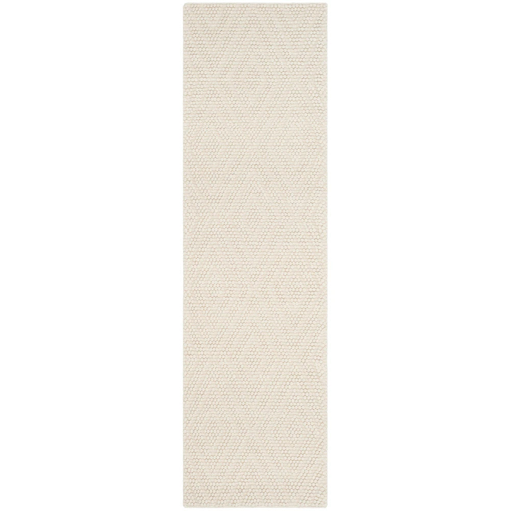 RN-22 Scandinavian Tribal Wool Ivory Handwoven Handmade Runner - Image 3