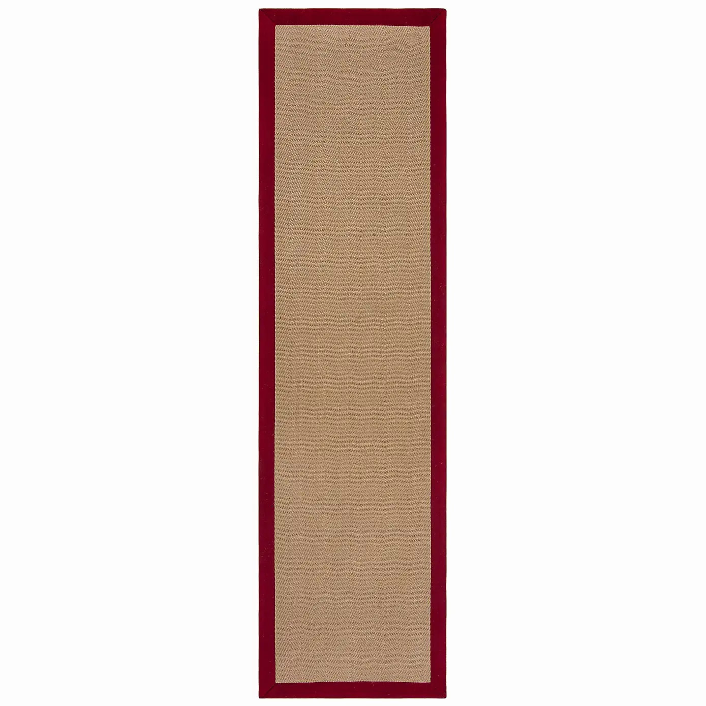 RN-26 Modern Contemporary Bordered Jute Natural Handknotted Handmade Runner - Image 4